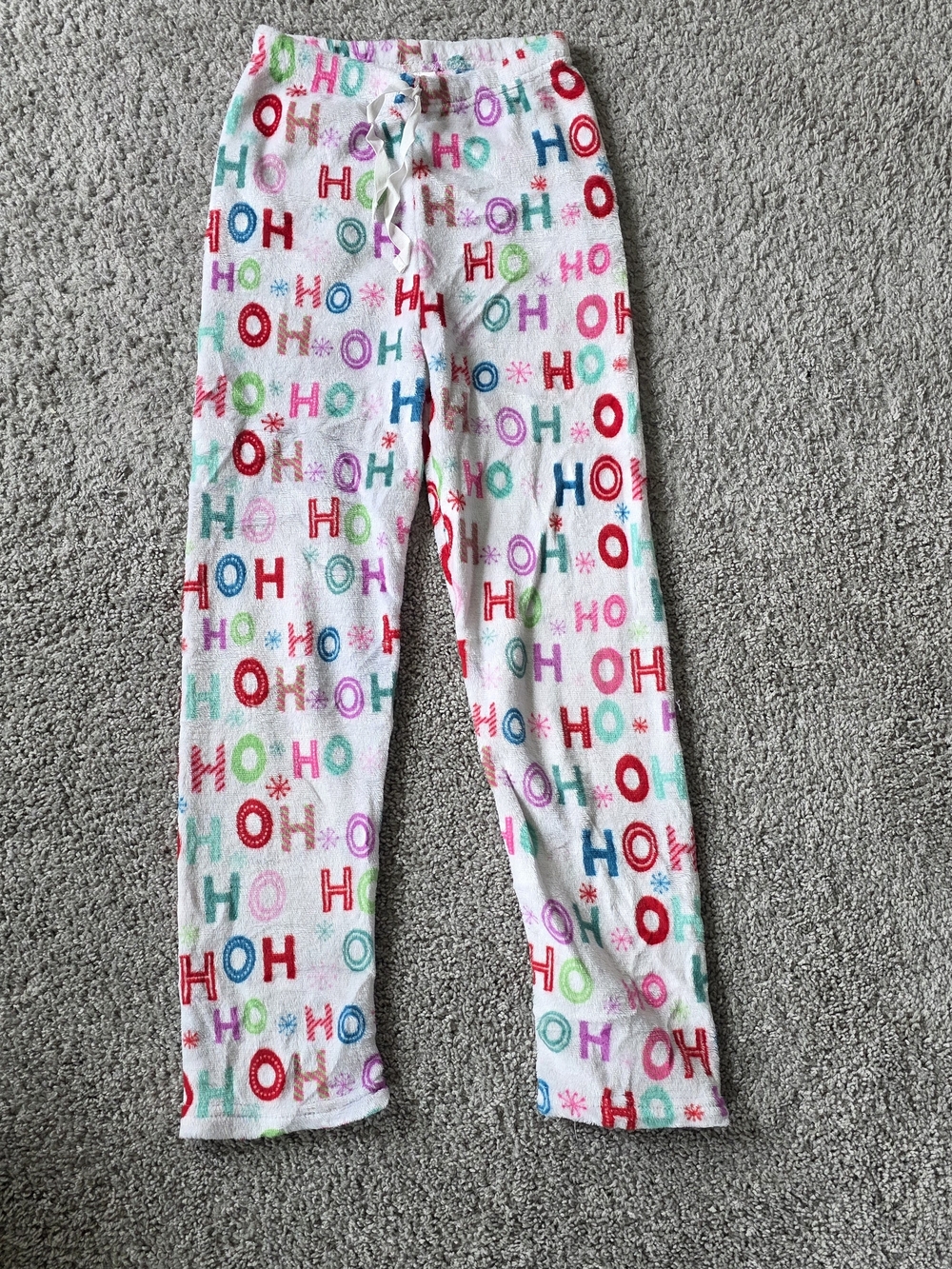 Plush Holiday “HO HO HO” Fleece Lounge Pants Women’s XS